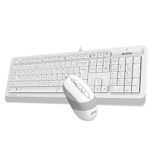 Kit Tastatură+Mouse A4TECH Fstyler FM10+FK10, wired, 104 taste, 1600dpi, 4/1 butoane, alb - imagine 3