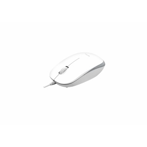 Mouse Serioux cu fir, optic, Noblesse 9800M, 1000dpi, alb-gri, ambidextru,