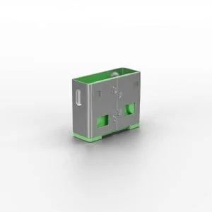 Adaptor USB Locks Lindy, 10 USB, verde