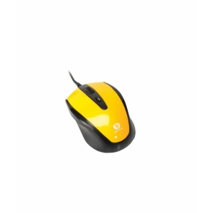 Mouse Serioux cu fir, optic, Pastel 3300, 1000dpi, galben, ambidextru, - imagine 3