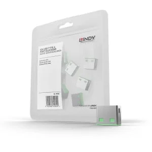 Adaptor USB Locks Lindy, 10 USB, verde - imagine 3