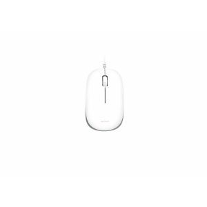 Mouse Serioux cu fir, optic, Noblesse 9800M, 1000dpi, alb-gri, ambidextru, - imagine 3